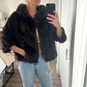 Vintage Dark Brown Fur Jacket